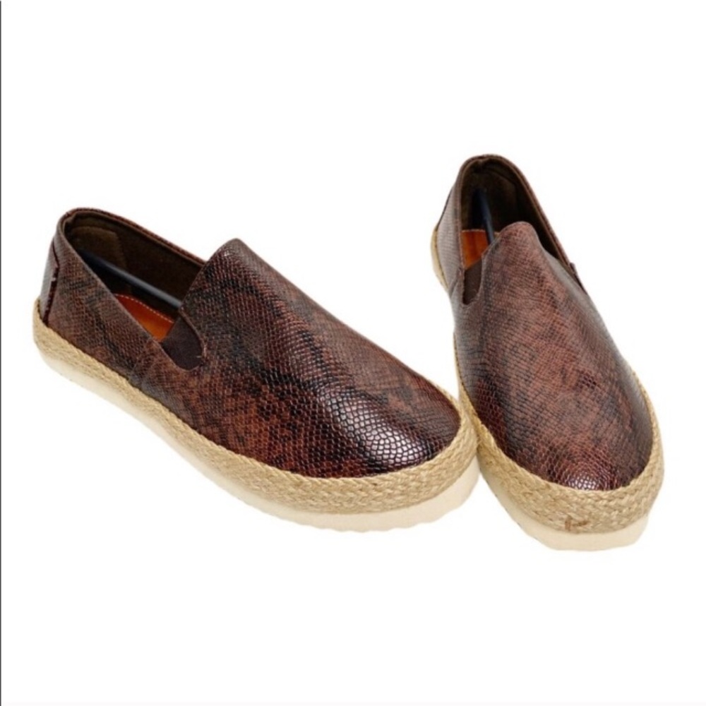 Electric Karma espadrilles brown snakeskin size 11